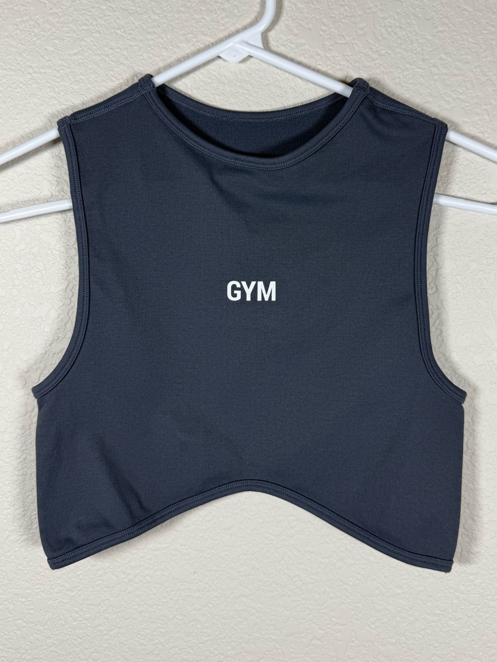 GYM Women's Dark Grey Crop Tank Top